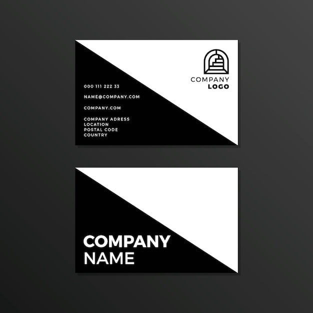 Monochromatic business card