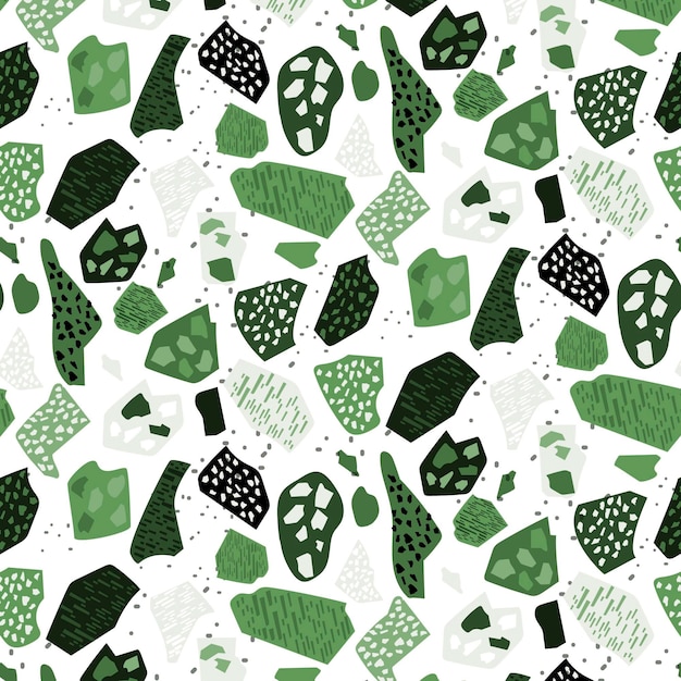 Monochromatic terrazzo pattern design