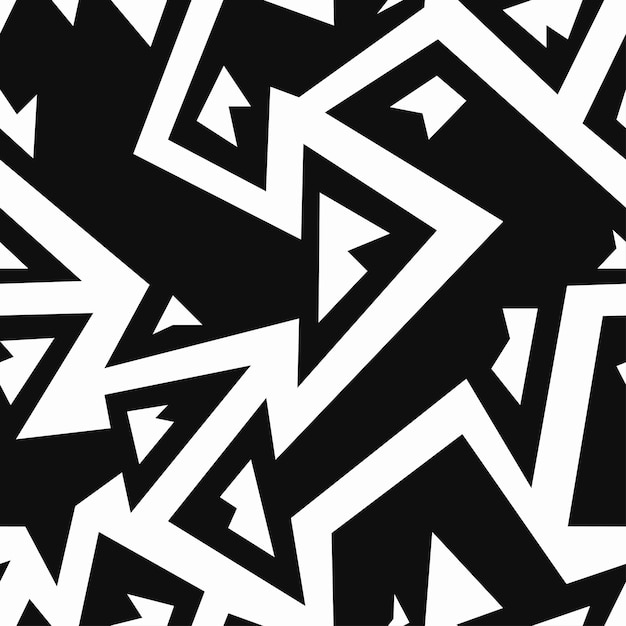 Monochrome arrows seamless pattern