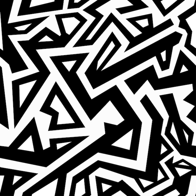 Monochrome aztec seamless pattern