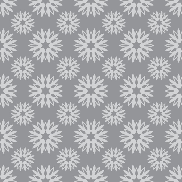 Monochrome blossom flowers seamless pattern background