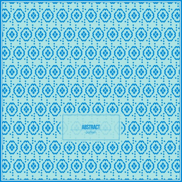 Vector monochrome blue abstract pattern with multiple rectangle ornaments