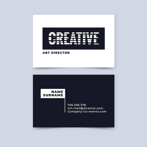 Monochrome business card template