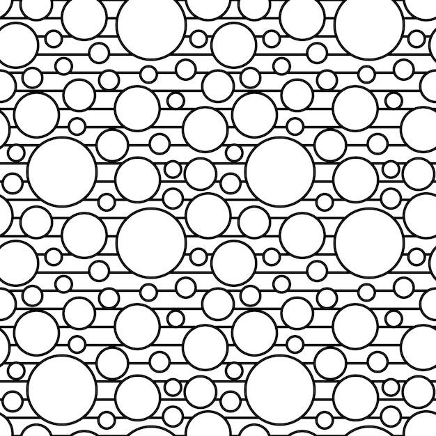 Monochrome circle and line pattern