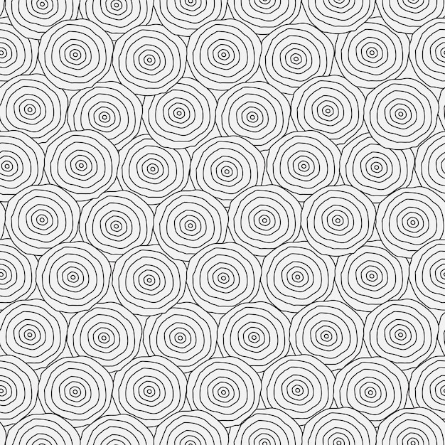 Monochrome circles seamless texture