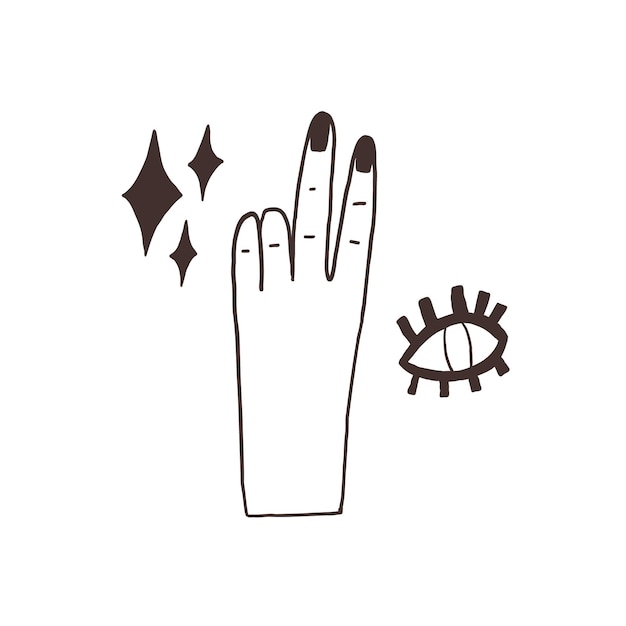 Monochrome cool vimes hand sign