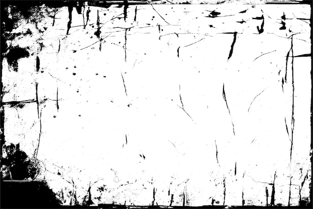 Monochrome Distressed Grungy Background with Dark Spots and Scratches Black and White Texture