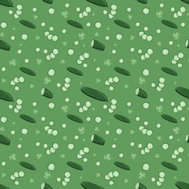 Monochrome green modern vegan seamless pattern