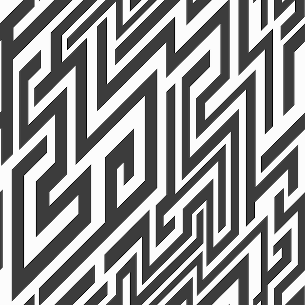 Monochrome line seamless pattern