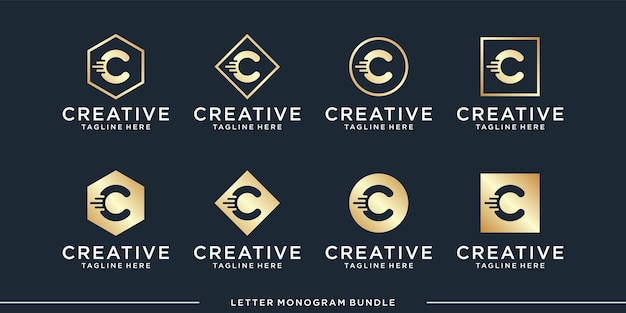 monogram abstract initial c, logo design   template