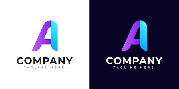 Monogram ai and ia initial letter logo design