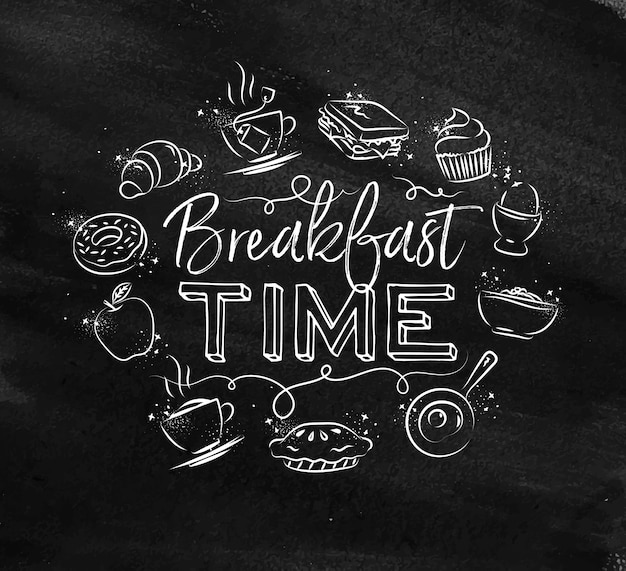 Monogram breakfast time chalk