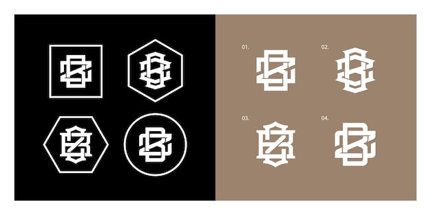 Monogram collection letter BZ or ZB with interlock style good for clothing, apparel, streetwear, bas