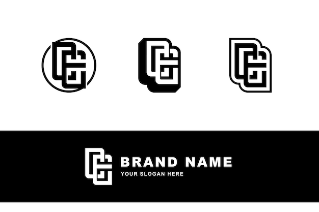 Monogram collection letter CE or EC with interlock, modern style good for brand, clothing, apparel