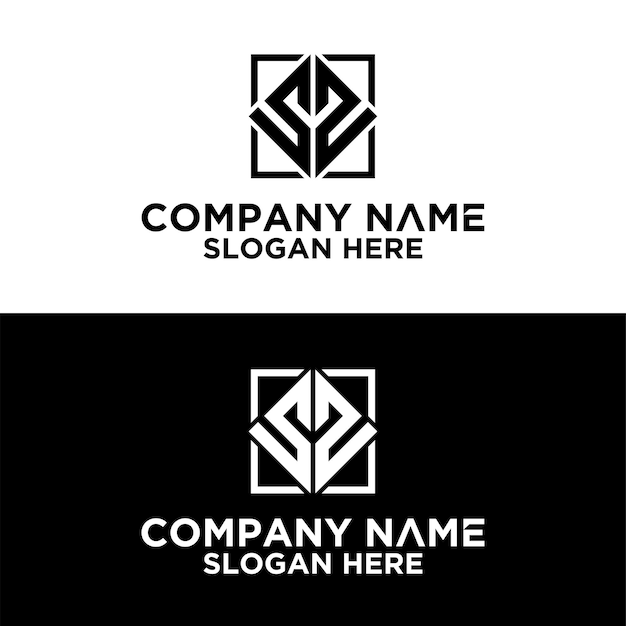 Monogram collection logo design Premium