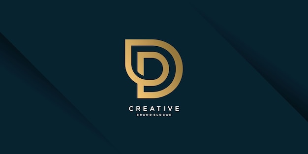 Monogram D logo with creative unique concept for business company or person part 4