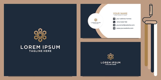 monogram design inspiration in luxury style with business card