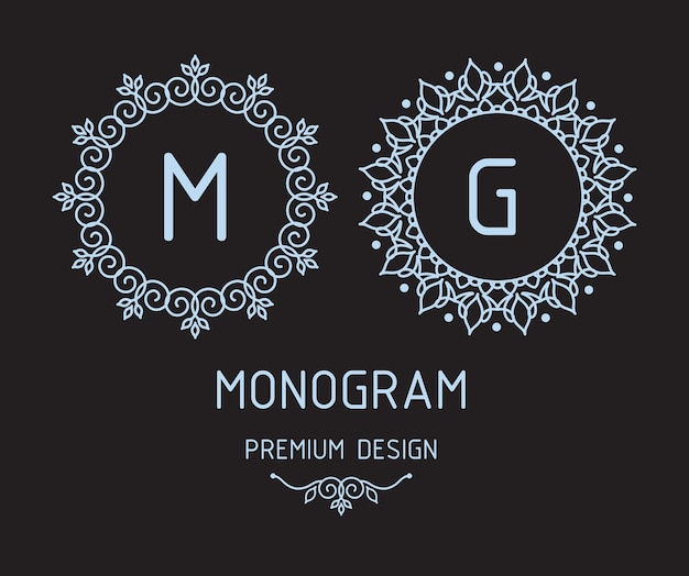 Monogram design templates