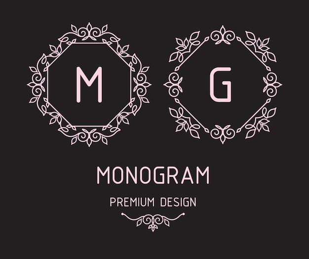 Monogram design templates