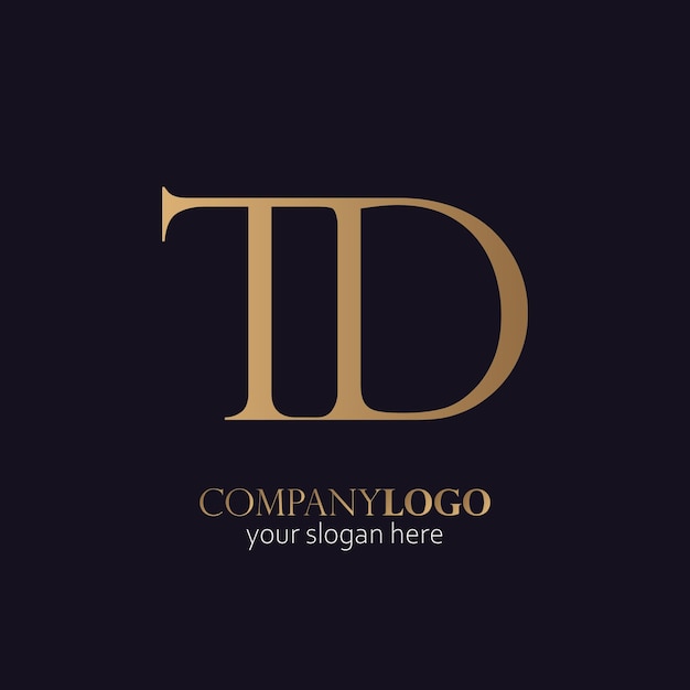 Monogram gold TD logo