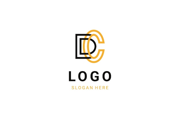 Vector monogram initial dc, cd logotype logo design