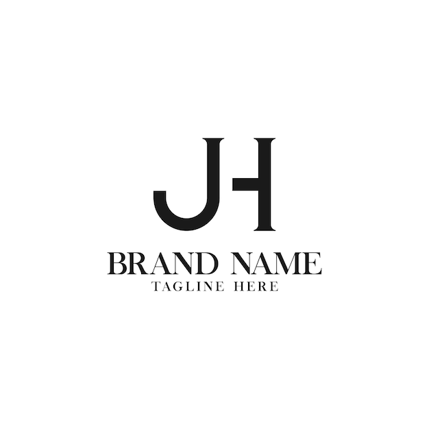 Monogram JH logo design template