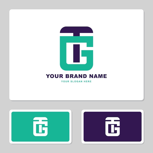 Monogram letter GT or TG with interlock style good for brand clothing apparel streetwear