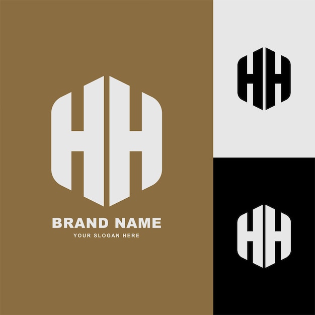 Monogram letter H or HH with modern style good for brand clothing apparel streetwear