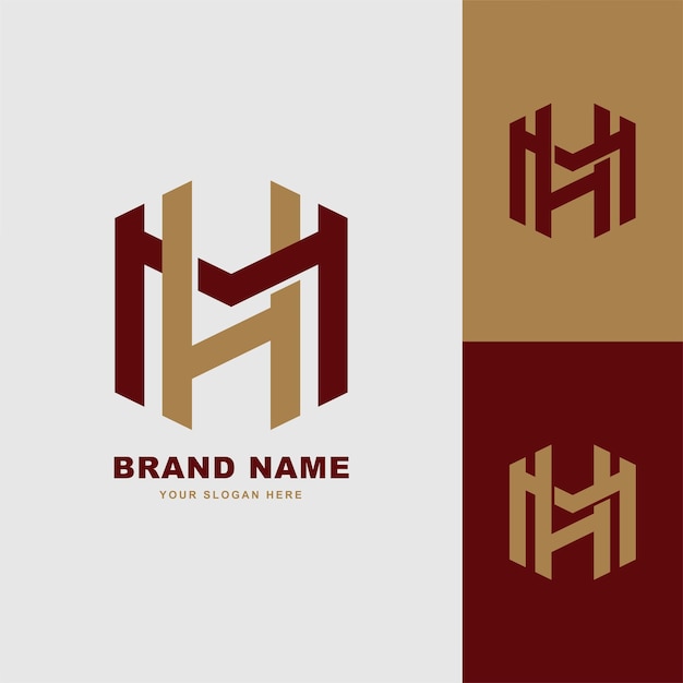 Monogram letter HM or MH with interlock style good for brand clothing apparel streetwear