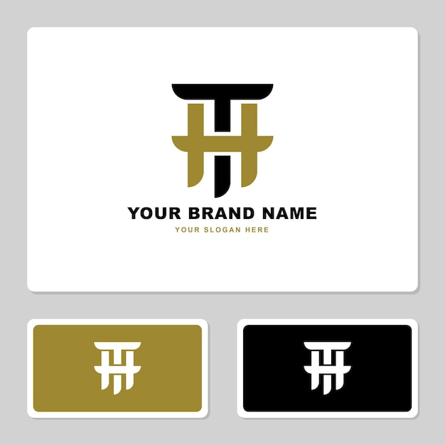 Monogram letter HT or TH with interlock style good for brand clothing apparel streetwear