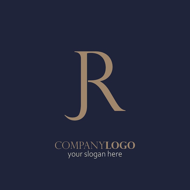 Monogram letter JR logo