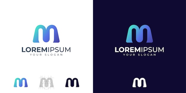 Monogram Letter M and U logo design inspiration