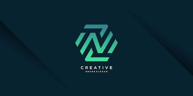 Monogram letter N logo with creative modern concept and gradient style part 2