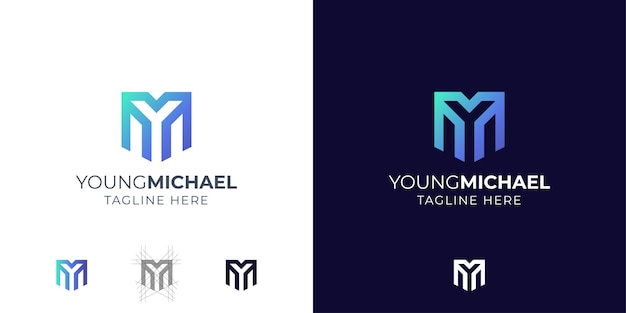 Monogram Letter Y and M logo design inspiration