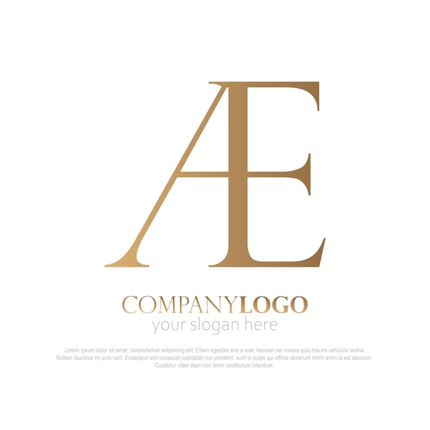 Monogram logo AE elegant