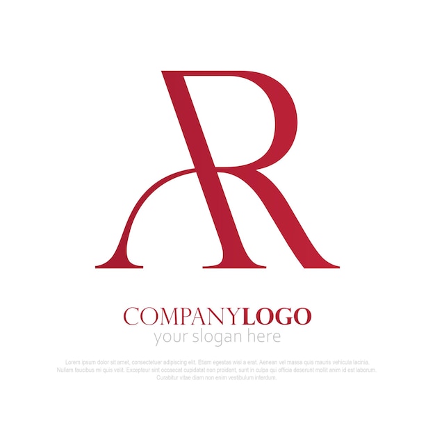 Monogram logo AR elegant