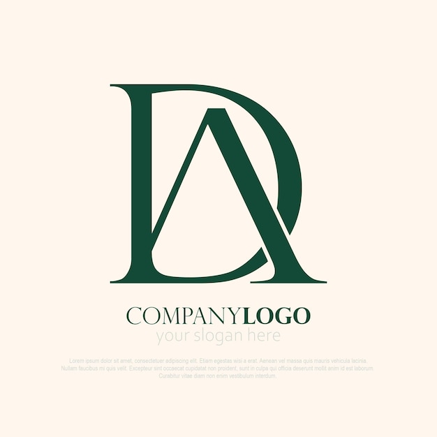 Monogram logo DA