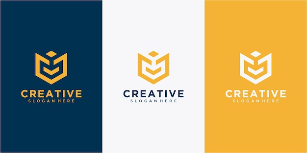 Monogram logo design inspiration. V logo design concept