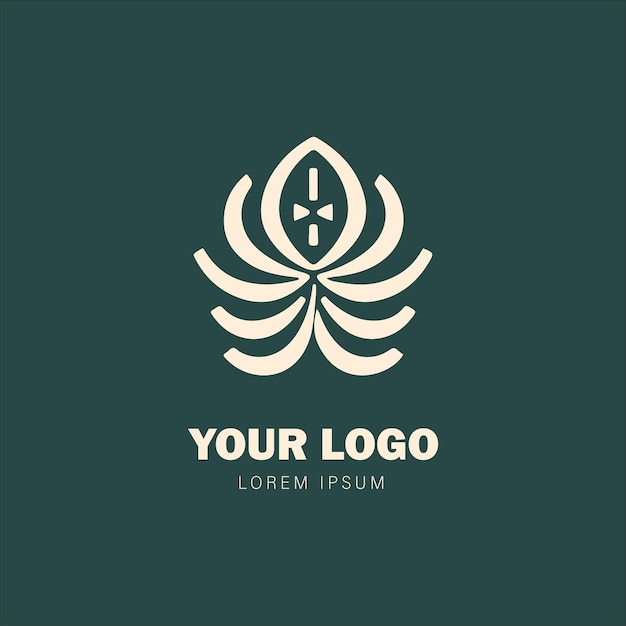 monogram logo design and ornamental flowers suitable for use as an icon for your business