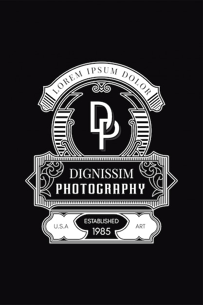 MONOGRAM LOGO PHOTOGRAPHY D-P