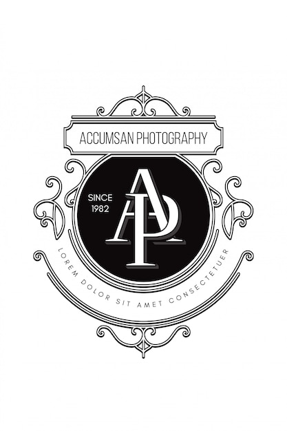 MONOGRAM LOGO PHOTOGRAPHY A-P