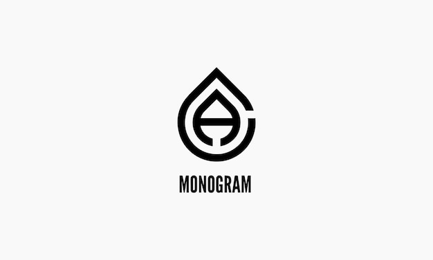 Monogram logo template design