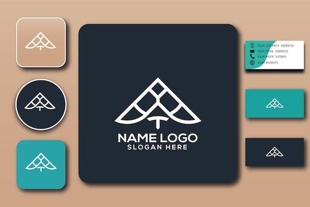 AT monogram logo template