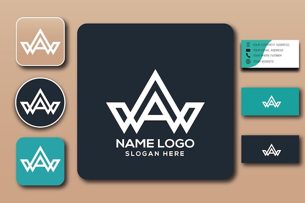 A monogram logo template