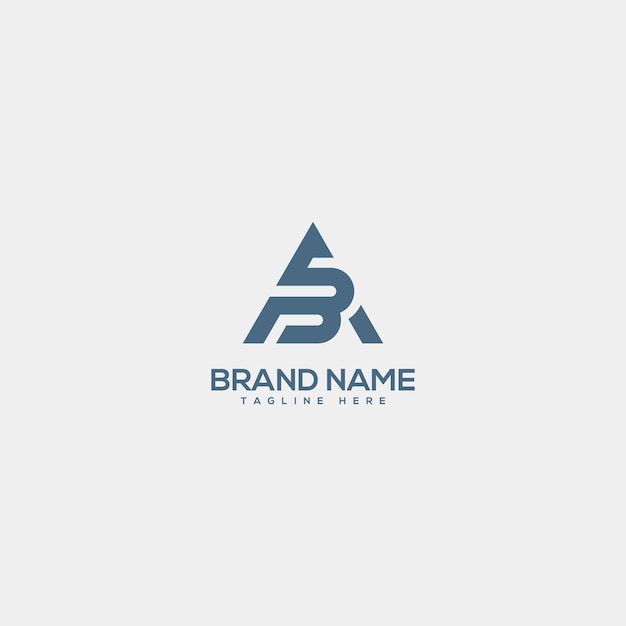 Monogram professional unique letter AB BA logo design template Initials Business logo