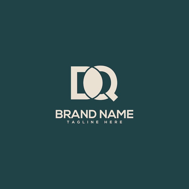 Monogram professional unique letter DQ QD logo design template Initials Business logo