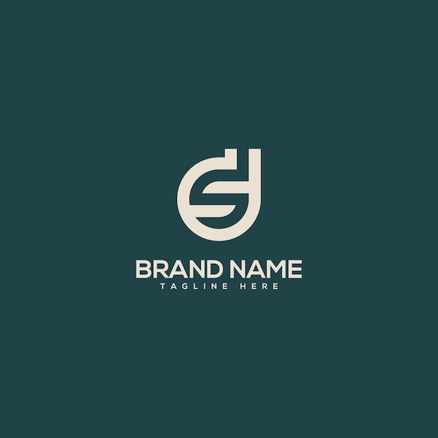 Monogram professional unique letter DS SD logo design template Initials Business logo