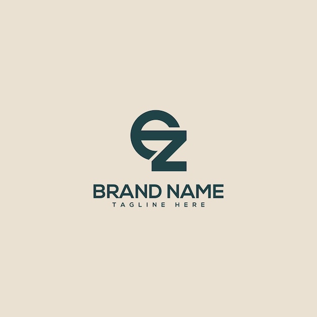 Monogram professional unique letter EZ ZE logo design template Initials Business logo