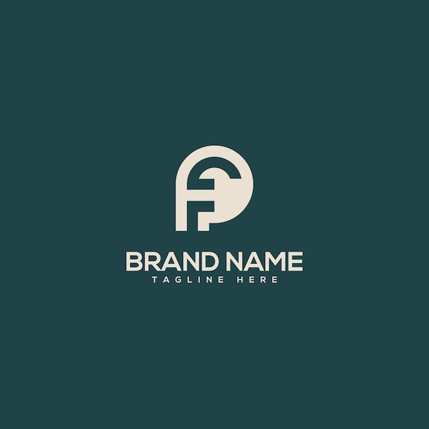 Monogram professional unique letter FP PF logo design template Initials Business logo