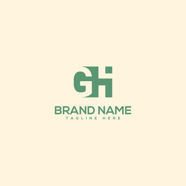 Monogram professional unique letter GH HG logo design template Initials Business logo